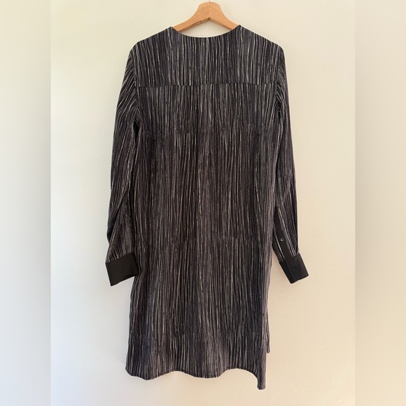 Vince Black and White Silk High Low Tunic Dress size M EUC - Picture 2 of 7